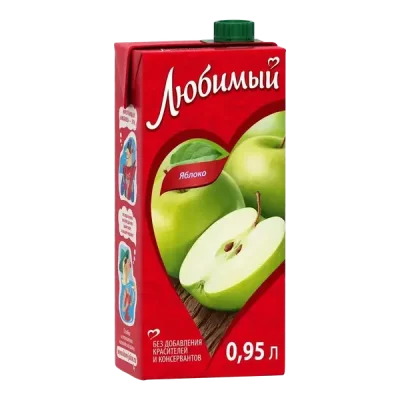 Сок Нектар Любимый яблоко 0,95л